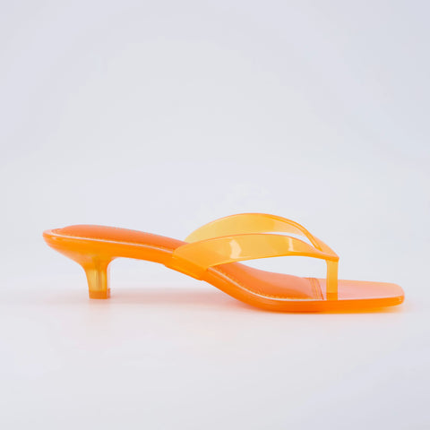 Riot Jelly Thong Kitten Heels