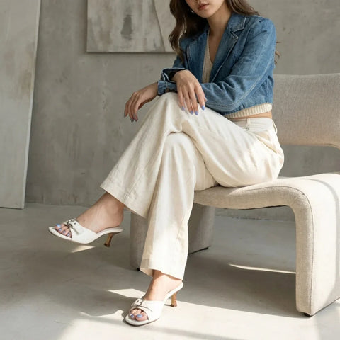 Belle Kitten Heel Sandals