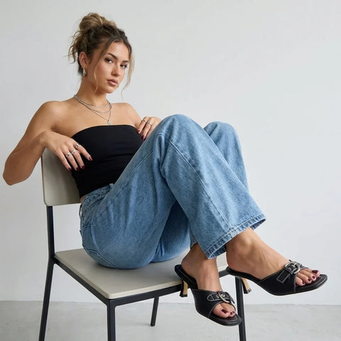 Belle Kitten Heel Sandals