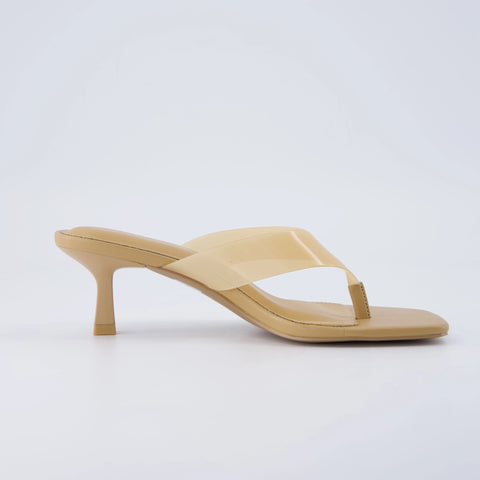 Mezzo Clear Strap Kitten Heels