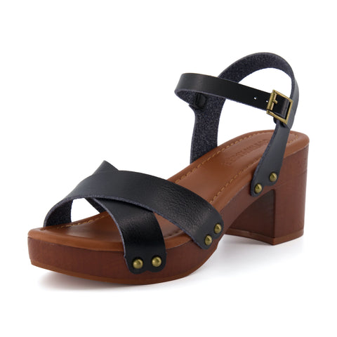 Slate Faux Wood Sandals