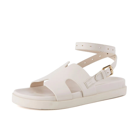 Erika Cut-Out Ankle Wrap Sandals
