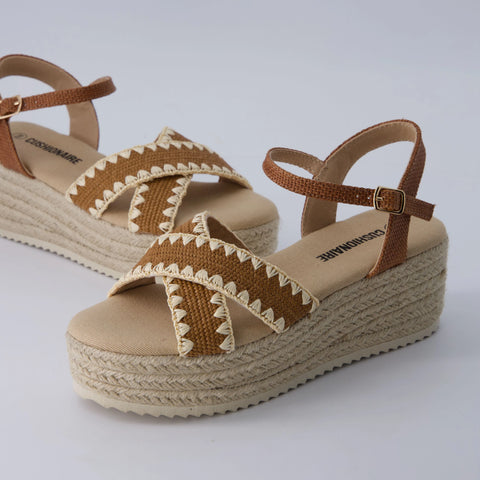 Ola Raffia Platform Sandals
