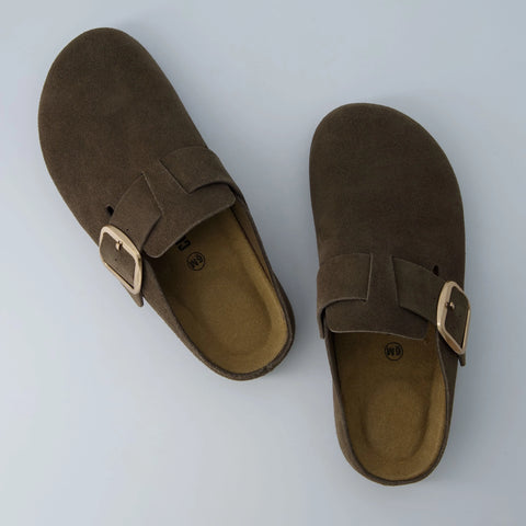 Rusty Leather Clogs