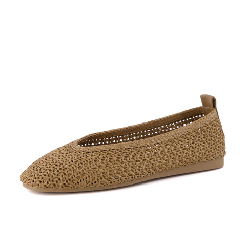 Gilt Woven Ballet Flats