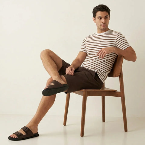 Alpha Genuine Leather Mens Sandals