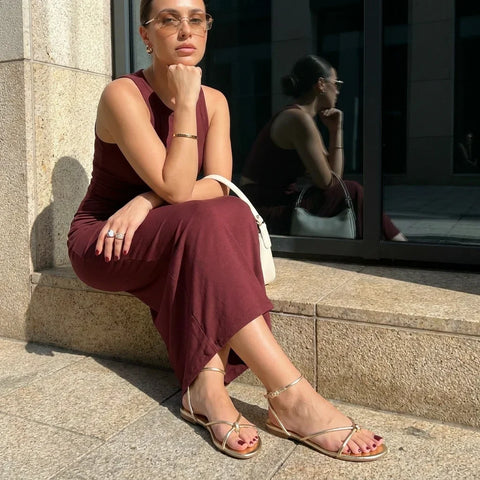 Tory Strappy Flat Sandals