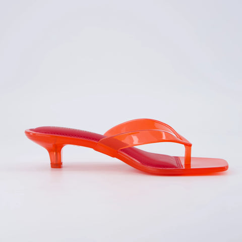 Riot Jelly Thong Kitten Heels