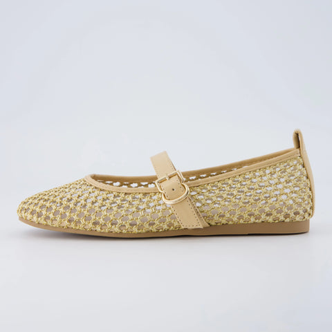Gracie Mesh Mary Jane Flats