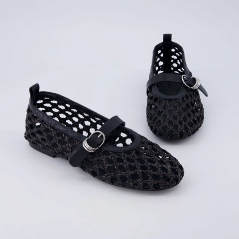 Wendy Woven Mary Jane Flats