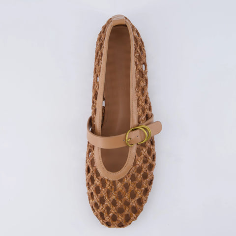Wendy Woven Mary Jane Flats