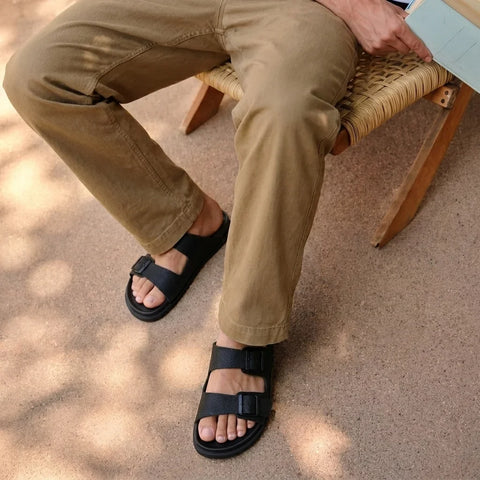 Alpha Genuine Leather Mens Sandals