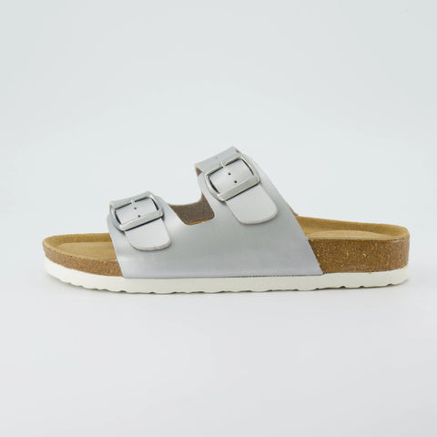 Lane Cork Footbed Sandal Metallics