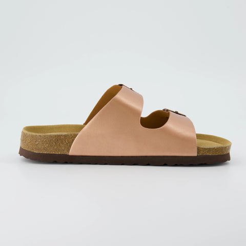 Lane Cork Footbed Sandal Metallics