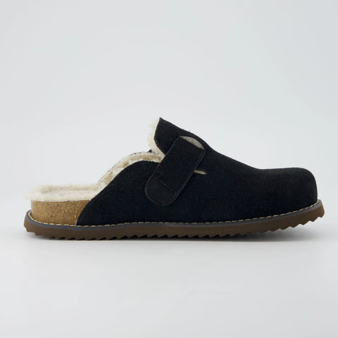Blain Fur Genuine Suede Clogs