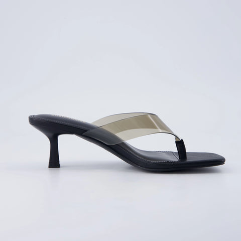 Mezzo Clear Strap Kitten Heels