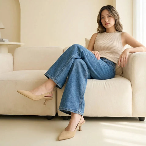 Saby Slingback Kitten Heels