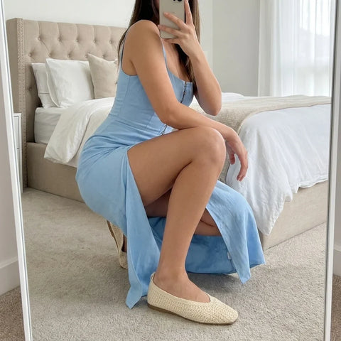 Gilt Woven Ballet Flats