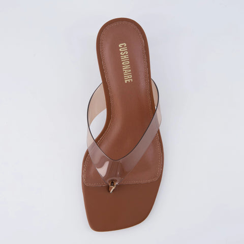Mezzo Clear Strap Kitten Heels