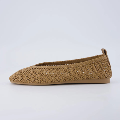 Gilt Woven Ballet Flats